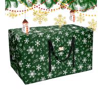 Bolsa para árbol de Navidad, contenedores grandes con cremallera de copo | Funda de árbol artificial para Navidad, balcón, garaje, fiesta, vacaciones, cubierta para corona, 122 x 38 x 51 cm