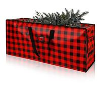 Bolsa para Árbol de Navidad,Tartán Guardar Impermeable Bolsa de Almacenamiento para 7.5ft Árboles Artificiales con Asas y Cremallera Doble Desmontado Bolsas de Transporte Oxford