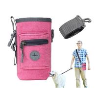 Bolsa para autoridad para perros, soporte para el tratamiento de cachorros para el entrenamiento, contenedor para caminar para perros, gran capacidad, dispensador de bolsas de excrementos incorporado