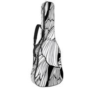 Bolsa para bajo de 40 y 41 pulgadas, correa de hombro ajustable doble, bolsa de concierto para guitarra acústica, funda para guitarra, tela Oxford impermeable, esponja gruesa, alas abstractas de