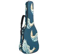 Bolsa para bajo de 40 y 41 pulgadas, correa de hombro ajustable doble, bolsa de concierto para guitarra acústica, funda para guitarra, tela Oxford impermeable, esponja gruesa, alas de paloma azul