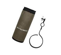 Bolsa para Baquetas de Batería Portátil de Lona Oxford Café | Estuche con Abrazadera de Hierro, Almacenamiento y Transporte, Compatible con Varios Juegos de Batería