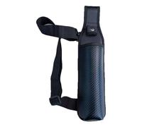 Bolsa para Bastones de Trekking con Correa Ajustable Anti-pérdida 38cm | Porta bastón de senderismo, textura fibra de carbono, gran capacidad, botón metal, hombres mujeres adultos, camping pesca