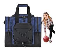 Bolsa para bolas de bolos - Bolsos de bolos multifuncionales, bolsa para 1 bola | Bolsa con compartimento acolchado con cinturón ajustable adecuado para zapatos de bolos para mujer hombre