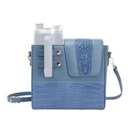 Bolsa para botella de agua, bolsa de poliuretano, bolsa de transporte portátil, soporte de bolsa de manga bandolera, soporte ajustable para botella para senderismo, Blue, Refer to description, Unisex