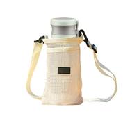 Bolsa para botella de agua, bolsa de transporte para botella de agua, funda de cuerda ajustable para viajes, mochileros, fitness, camping, caminar, escuela, Color crema, Refer to description, Unisex