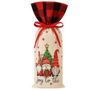 Bolsa para botella de vino de gnomo de Elfo Gonk de Navidad para NochebuenaDía de Navidad y mesa de Navidad Bolsa de regalo para fiesta de cena festiva, decoración de Papá Noel secreto (3 bolsas de