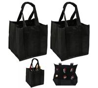 Bolsa para botellas 2 unidades bolsa transporte botellas 6 compartimentos 31x25x18 cm organizador botellas bebidas plegable negra para picnic camping fiestas