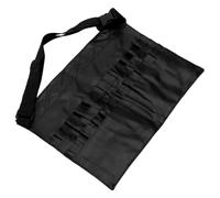 Bolsa para Brochas de Maquillaje Bolsillos, Cintura, PU Negro | Portátil y Fácil de Limpiar, Diseño Cómodo para Maquilladores en Rodajes y Transmisiones, Uso Sencillo