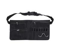 Bolsa para brochas de maquillaje con cinturón, múltiples bolsillos, ajustable, gran capacidad, cinturón para brochas cosméticas profesionales para maquilladores, salones, fibra de