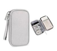 Bolsa Para Cables Organizador de viaje de 2 piezas, bolsa de transporte for dispositivos electrónicos, portátil, impermeable, de una sola capa, for almacenamiento de cables y discos duros.(Grey)