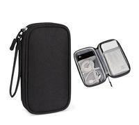 Bolsa Para Cables Organizador de viaje de 2 piezas, bolsa de transporte for dispositivos electrónicos, portátil, impermeable, de una sola capa, for almacenamiento de cables y discos duros.(Black)