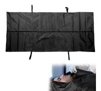 Bolsa para cadáveres Camilla de almacenamiento y extracción de emergencia con 4 asas de transporte Suministros funerarios(Negro)