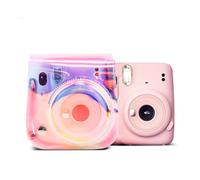 Bolsa para cámara con interior de microfibra suave, compatible con Fujifilm Instax Mini, bolsillo trasero, correa ajustable para el hombro,