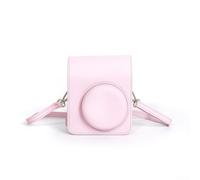 Bolsa para cámara Fujifilm para Instax Mi-ni 13, elegante funda de cuero con correa de hombro ajustable, bolsa de transporte compacta para cámara de impresión (rosa)