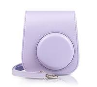 Bolsa para cámara, Funda Protectora de Piel sintética con Correa para el Hombro Color Caramelo para cámara Polaroid para Fujifilm Instax Mini 8/8+ / 9 (púrpura)