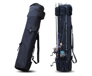 Bolsa para Cañas de Pescar para Fox Rage TR Power Jig 2024 2025 2026+ | Almacenamiento Organización Transporte | Oxford 600D | 5 Bolsillos | Correa Ajustable | Cremallera Lateral | Cordón Superior