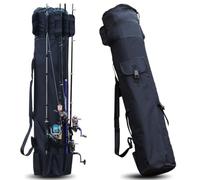 Bolsa para Cañas de Pescar para Savage Gear Roadrunner XLNT2 2014-2016 | Oxford 600D | 5 Bolsillos | Correa Ajustable | Cremallera | Cordón Superior | Portátil Gran Capacidad Plegable Transporte