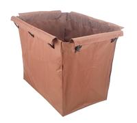 Bolsa para Carrito de Limpieza Tela Oxford Gruesa Impermeable, Bolsa para Carrito de Lavandería Diseño de Hebilla de Plástico Fácil Instalación Diseño Liviano y de Gran Capacidad(Brown,83x73x58cm/33x2