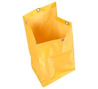 Bolsa para Carro de Limpieza Profesional de Lona 6 Ojales Metálicos | Amarilla, para Hoteles y Servicios de Limpieza, Reduce Residuos Plásticos, Soporta Cargas Pesadas