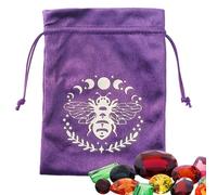 Bolsa para cartas de tarot, bolsa de almacenamiento de tela de terciopelo con cordón, bolsa multifuncional suave para tarot y dados, bolsas de joyería para tarjetas de Oracle, soporte para tarjetas de