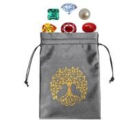 Bolsa para cartas de tarot, bolsa de terciopelo suave con cordón para barajas de tarot, bolsa de almacenamiento para cristales, cosméticos, joyas, bolsa portátil para tarjetas de tarot y accesorios