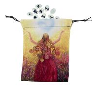 Bolsa para cartas de tarot, bolsa portátil para tarjetas de tarot, elegantes bolsas de terciopelo con cordones, bolsa de dados, bolsas de joyería, bolsa con cordón para principiantes y viajeros,