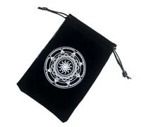 Bolsa para cartas de tarot, cubierta de tarot de franela, bolsa de tarot con cordones, funda para tarjetas de tarot, bolsillo portátil, cordones de bolsa de tarot, bolsa de franela para tarjetas de