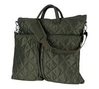 Bolsa para Casco de Piloto Acolchada con Correa Ajustable, Poliéster Verde Oliva, Interior Naranja con Bolsillos