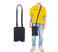 Bolsa para catéter urinario Bolsas para ostomía Cubierta para catéter externo Kit de soporte para piernas con correa de hombro ajustable para el hogar, viajes, silla de ruedas, cama (1000 ml) (negro)