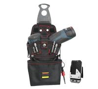 Bolsa para cinturón de herramientas, bolsa de herramientas con clip para cinturón, funda de cintura de electricista resistente, 24,9 x 14,5 x 9,6 cm, soporte para taladro eléctrico, organizador de