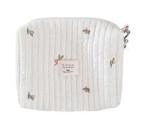 Bolsa para cochecito de bebé, bolsa de algodón portátil, bolsa de transporte con cremallera, organizador de mamá bordado, soporte para chupete para bebé, maletín de limpieza, pequeño accesorio para