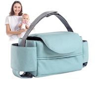 Bolsa para cochecito de lactancia, Bolsa de pañales multiusos para cochecito con múltiples compartimentos, Suministros de enfermería al aire libre para pañales, botellas de agua, botellas de Cenmoo