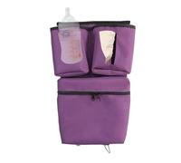 Bolsa para cochecito, organizador de cochecito | Organizador impermeable de tela Oxford | Carrito de cochecito con portavasos, accesorios de cochecito de viaje para pañales de bebé, morado, Se référer