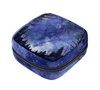 Bolsa para copa menstrual con cremallera, bolsas sanitarias de almacenamiento de servilletas, cielo estrellado, noche misteriosa, tampones suaves, para coleccionar, monedero para niñas, mujeres y