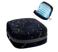 Bolsa para copa menstrual con cremallera, bolsas sanitarias de almacenamiento de servilletas, constelación de Géminis, 720 tampones suaves, para niñas, mujeres, mujeres y mujeres