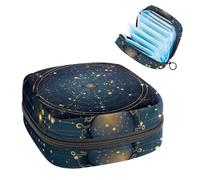 Bolsa para copa menstrual con cremallera, bolsas sanitarias de almacenamiento de servilletas, constelación Géminis 687, tampones suaves para coleccionar, monedero para niñas, mujeres y mujeres