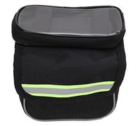 Bolsa para Cuadro de Bicicleta, Tela de Nailon 600D Duradera con Doble Cremallera para un Fácil Acceso Mientras Anda en Bicicleta, Adecuada para Teléfonos de 3,5 a 4,8 Pulgadas, Tamaño 17 X