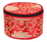 Bolsa para Cuenco de Sonido Budista, Algodón Rojo Cremallera