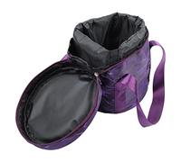 Bolsa para Cuencos Musicales, Estuche de Almacenamiento para Cuencos Tibetanos de Cristal con 2 Bolsillos Externos, Cremalleras Dobles para Almacenamiento de Viaje (10in Púrpura