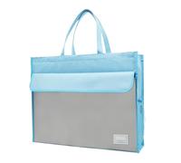 Bolsa para documentos A3 con asa, gran capacidad, tela Oxford, bolsa de almacenamiento portátil con cremallera, organizador de tablero de dibujo de 2 capas, archivos, mapas, mensajes