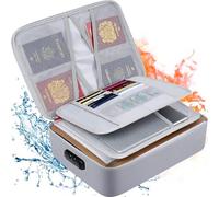 Bolsa para documentos con cerradura estuche de almacenamiento archivos 3 resistente al fuego cremallera agua organizadora portátil viajes y hogar segura