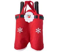 Bolsa para dulces de Navidad - Porta botellas portátil para pantalones de Papá Noel, bolsas para favores de las fiestas navideñas, para boda, Año Nuevo, reuniones familiares, celebraciones, fiestas y