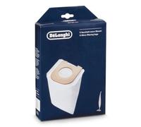 Bolsa para el polvo DeLonghi DLSF003 para aspiradora escoba, 5 piezas, blanco, microfibra