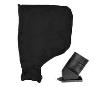 Bolsa para el polvo para sierras ingletadoras, 8,9 x 6,3 pulgadas, bolsa negra para colector de polvo con cremallera, soporte ajustable para sierra ingletadora, colector de polvo para cortadoras