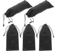 Bolsa para Estacas Negra 5 Piezas de Tienda de Poliéster Taffeta | Acceso Rápido y Fácil de Llevar, para Senderistas y Entusiastas al Aire, Evita Pérdidas