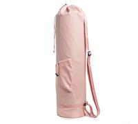 Bolsa para esterilla de yoga con correa ajustable con soporte para botella de agua diseñada para un transporte cómodo y protección impermeable de alfombrillas de yoga en varias condiciones (rosa)