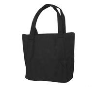 Bolsa para esterilla de yoga con diseño de lona que ofrece un amplio almacenamiento para esterillas de yoga y artículos de uso diario, práctico transportador de mano (negro)