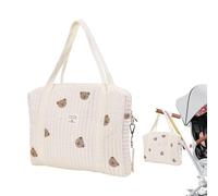 Bolsa para extractor de leche, bolsa para pañales | Bolsa de trabajo multifunción de viaje,Bolsa de pañales con bordado de algodón para el trabajo, las compras y los ajes