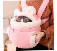 Bolsa para Gatos Portador Frontal para Gatos de Felpa Suave y cálido Mochila para Perros con Doble Bolsillo Bolsas de Pecho Colgantes para Mascotas de Invierno para Viajes al Aire Libre, Dentro de 8